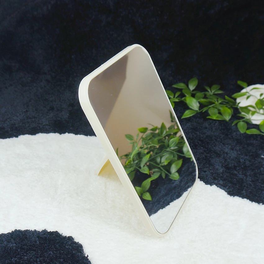 Modern Round Bathroom Desktop Foldable Cosmetic Mirror Plastic