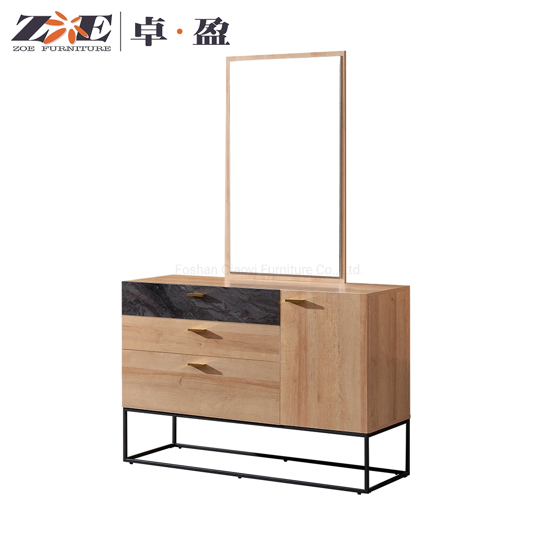 Wholesale Smart Makeup Vanity Desk with LED Light Mirror and Chair Bedroom Dresser Set Furniture Modern Luxury Dressing Table