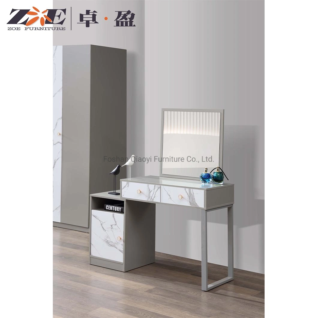 Modern Simple Solid Wood Home/Hotel Bedroom Furniture Makeup Dresser Multifuncitional Dressing Table Light Luxury Superior with Mirror and Stool