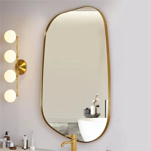 Wooden /Aluminum / Stainless Steel / Copper Framed Wall Mounted Bathroom Mirror