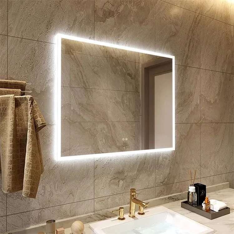 Factory Custoize Acrylic Frame Vanity Mirror Decorative LED Smart Bath Mirror