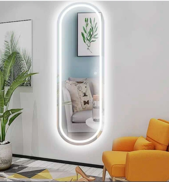 Floor Stand Full Length Small Clackroom LED Makeup Bathroom Smart Dressing Mirror