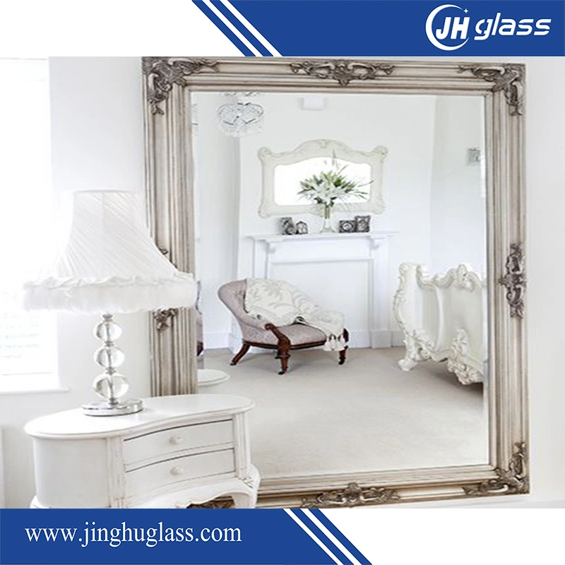 Square Wall-Mounted PS Wooden Material Framed Explosion-Proof Bathroom Mirror Vanity Mirror Shaving Mirror Make-up Mirror