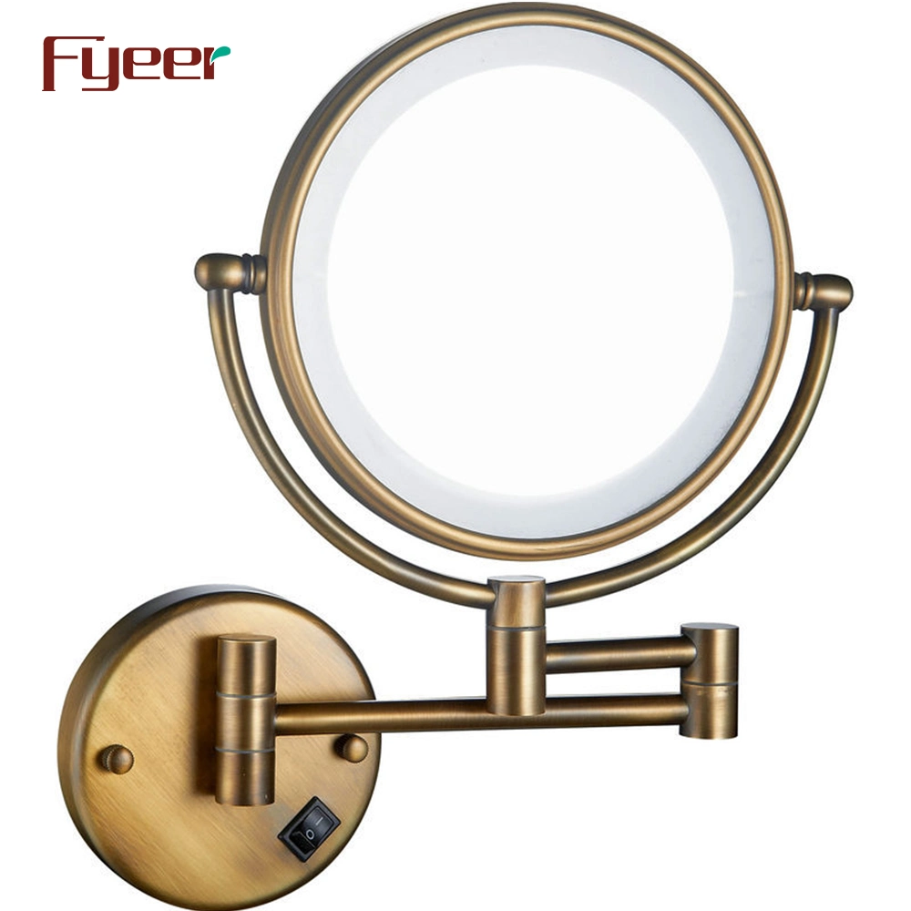 Fyeer Ultra Thin Wall Mounted Foldable LED Bathroom Makeup Mirror