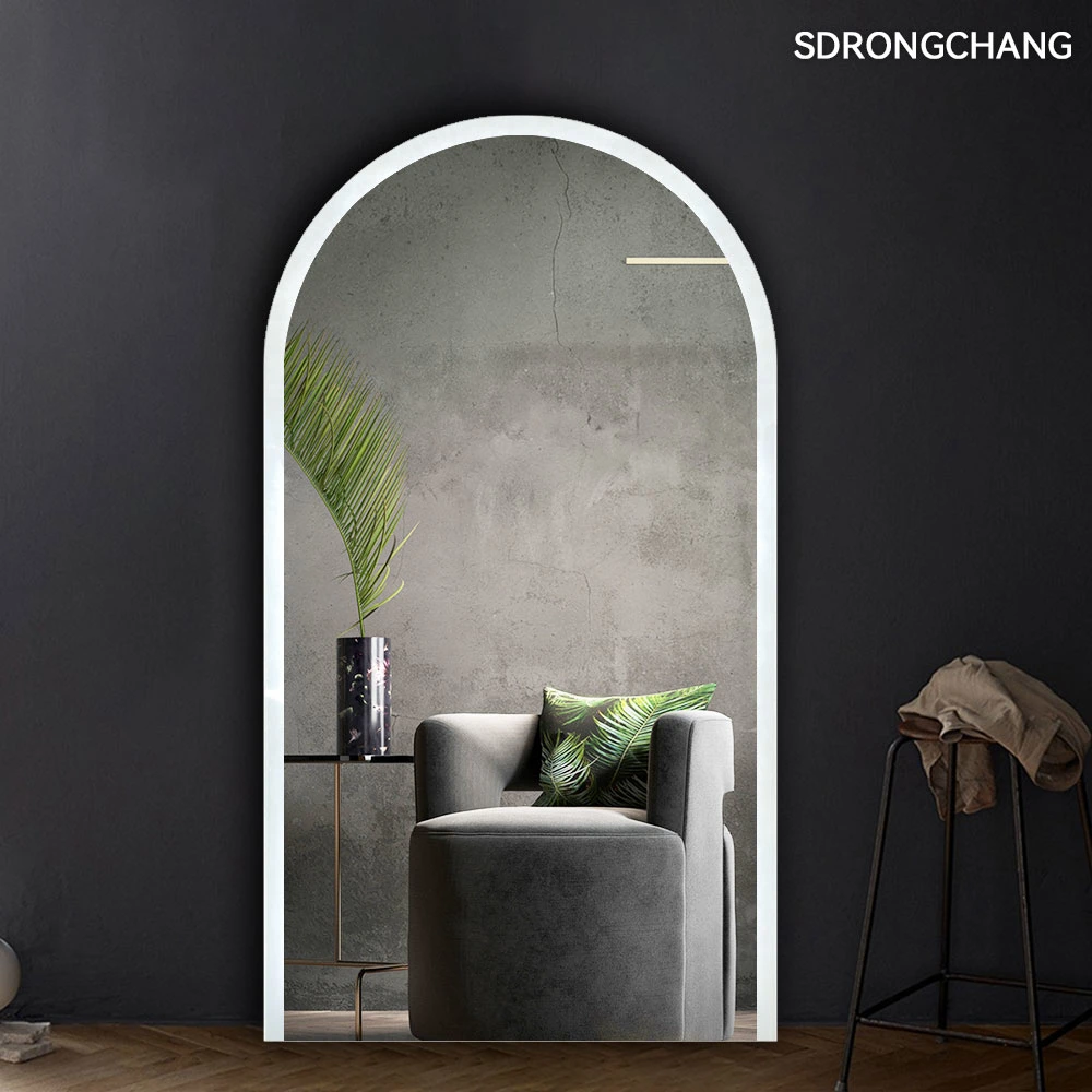 Decorative Frameless Arched Shape Dressing Mirro Smart Living Room LED Mirror