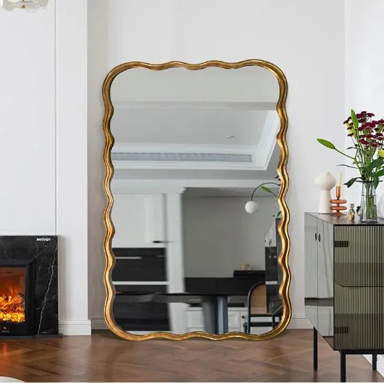 Standing Mirror Custom Vintage Large Gold Metal Full Length Mirror