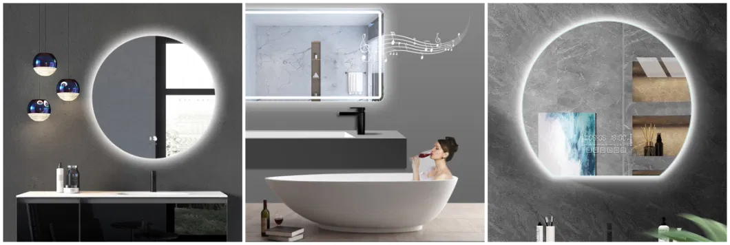 High Quality Home Furniture Smart Glass Vanity Furniture LED Bathroom Wall Mirror with Lights