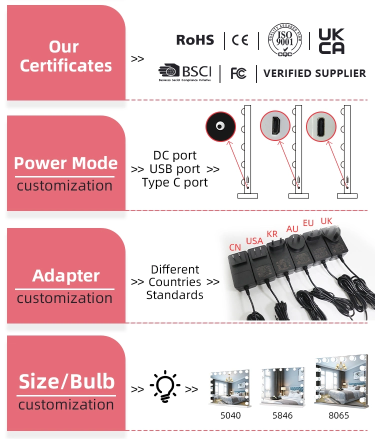 China Buying Agent LED Mirror for Makeup Dressing Table