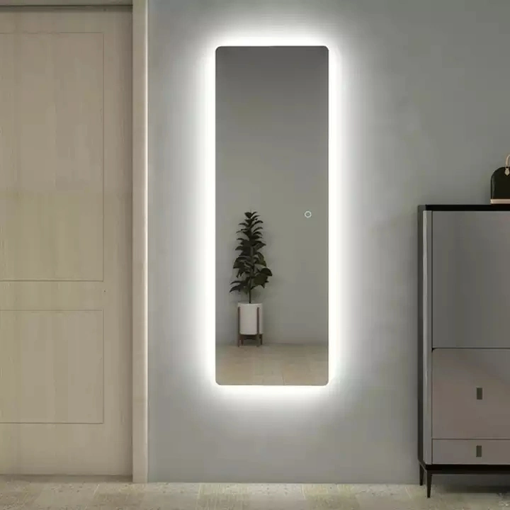 Gold Frameless Wall Mounted Smart Bathroom LED Mirror