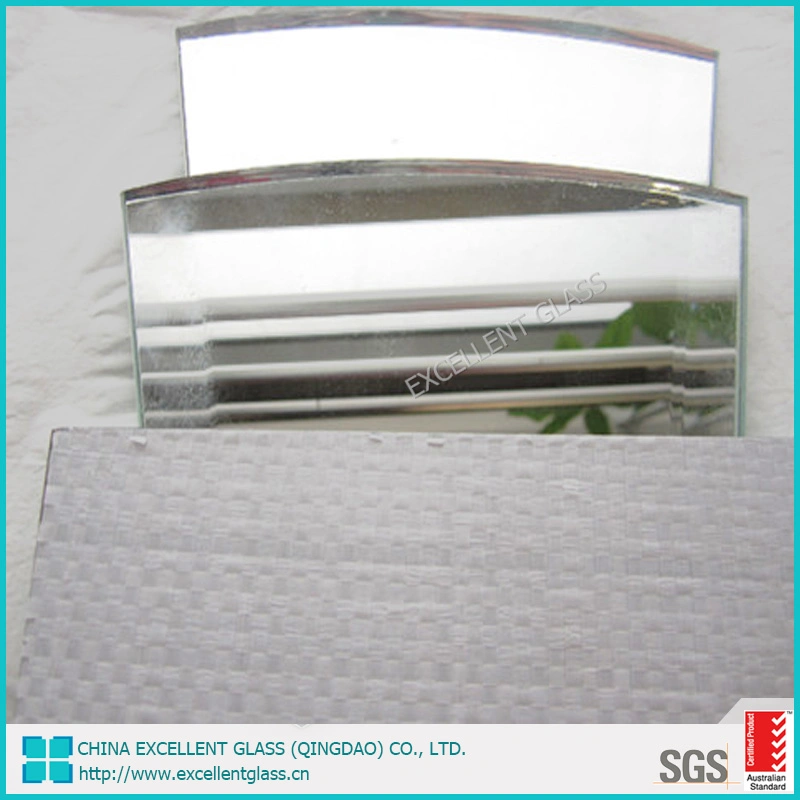 Rough Edge, Polished Edge Aluminum/Silver Mirror Decorative Mirror for Living Room Dresser