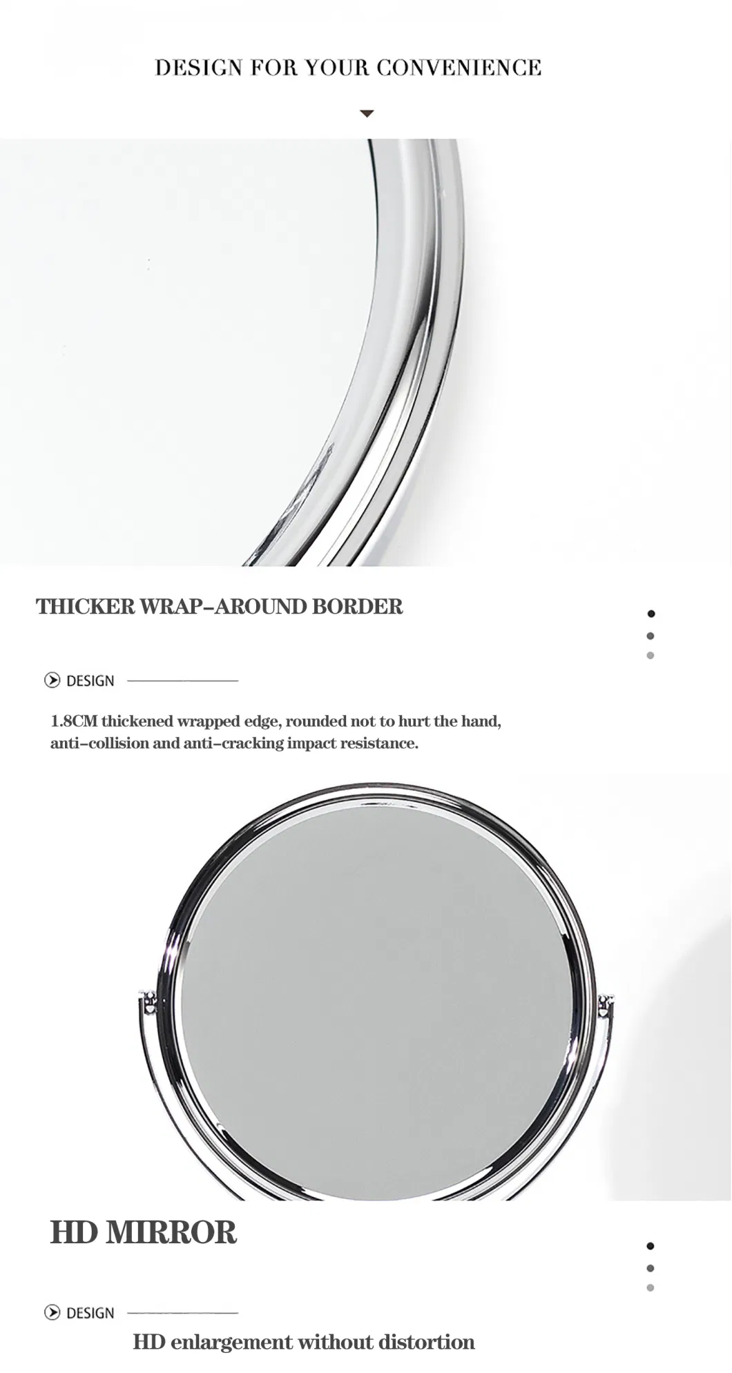 Magnification Makeup Mirror 360 Rotating Professional Desktop Cosmetic Mirror Double Sided Magnifier