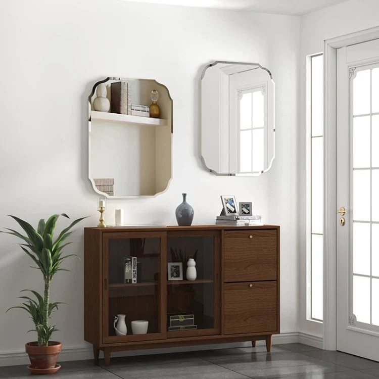 Custom Baber Dressing Table Bathroom Vanity Living Room Salon Shower Hanging Wall Decorative Frameless Mirror