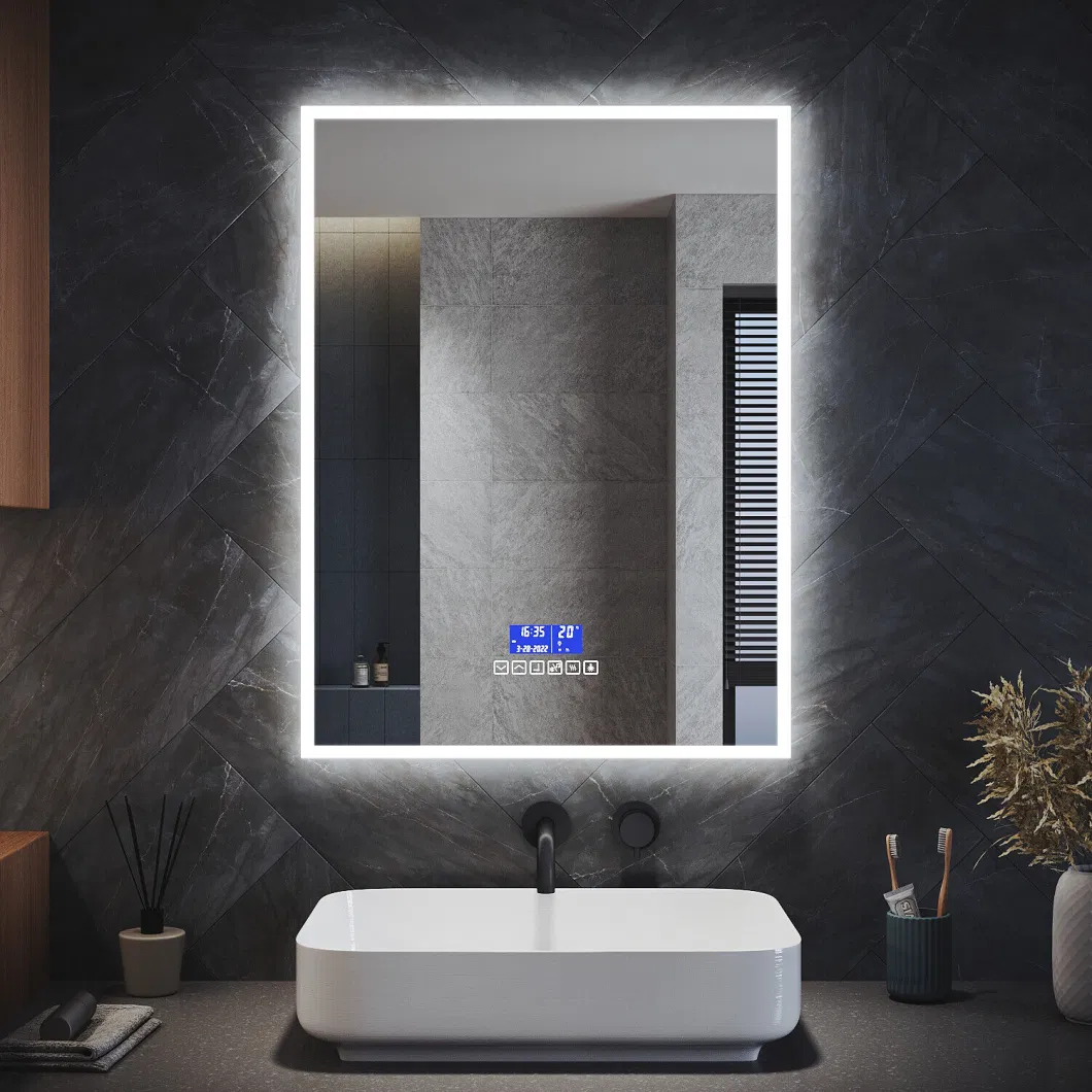 LED Bathroom Mirror with 3 LED Lights/Demister Pad/Bluetooth Illuminated Light