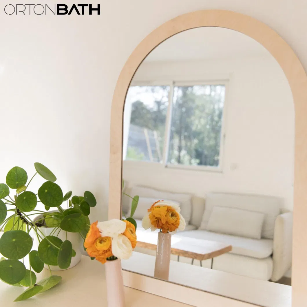 Ortonbath Arched Wooden Framed Arched Wall Mirror, Vanity Mirror, for Bathroom, Bedroom, Entryway, Modern &amp; Contemporary Arch Top Wall Mirror