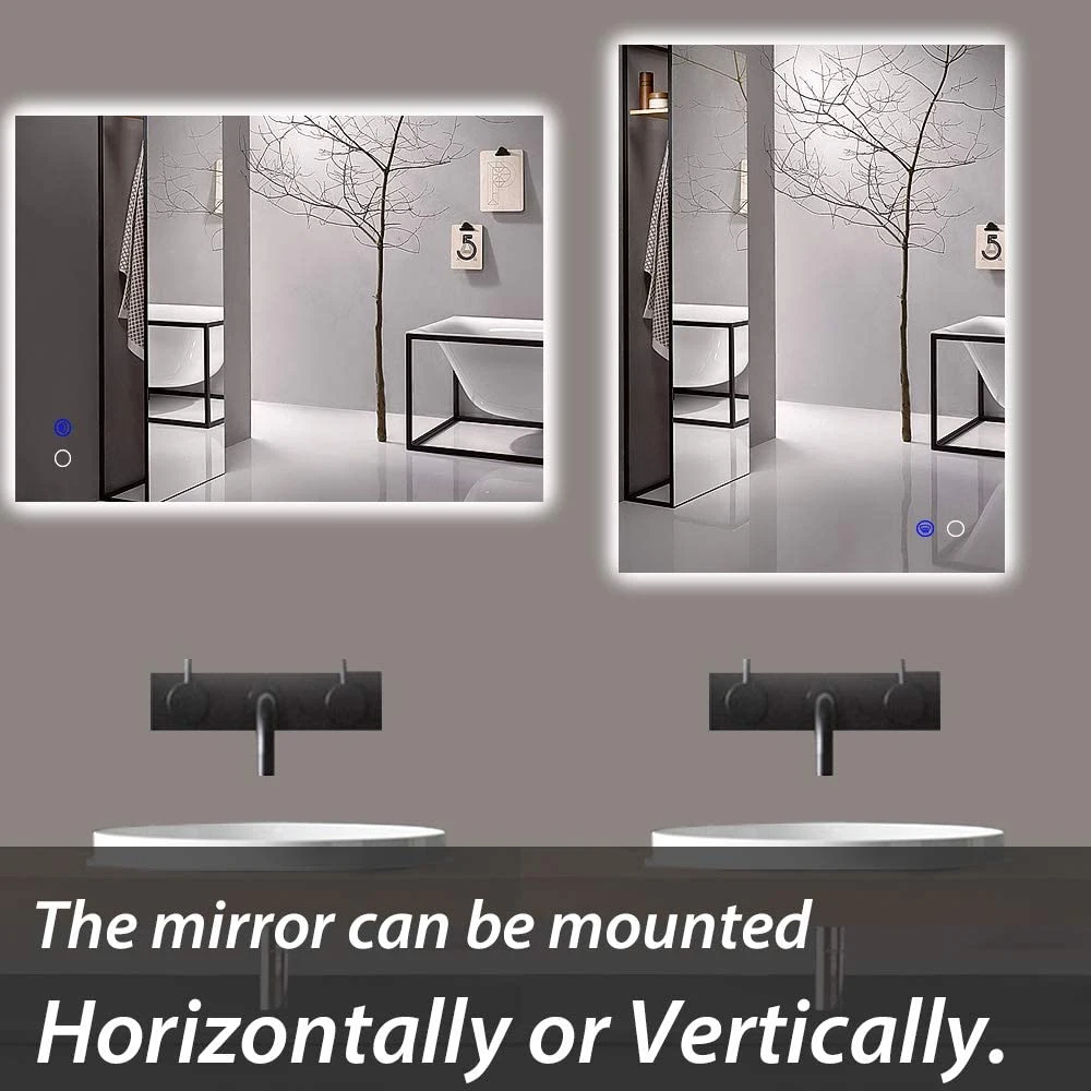 Fashion Decor Aluminum Framed Full Length Body LED Mirror with Stand Smart Floor Dressing Mirror with Lights Wall Mounted Mirror