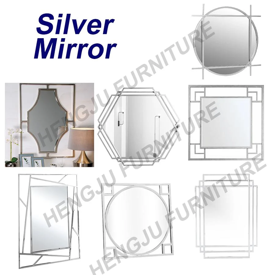 Design Decoracion Hotel Home Gold Stainless Steel Round Wall Mirror