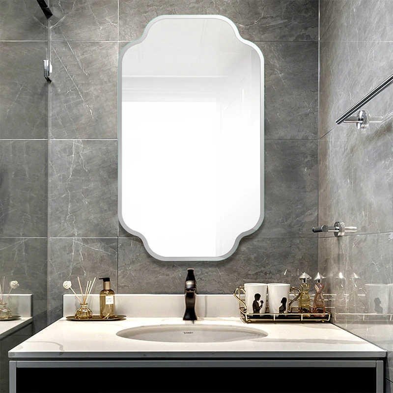 Wall-Mounted Irregular Mirror Bathroom Special-Shaped Bathroom Borderless Washstand Makeup Mirror