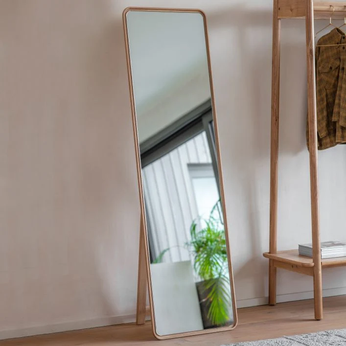 Full Length Large Glass Dressing Mirror, Standing Rectangle Floor Mirrors Body Dressing Leaning/Wall-Mounted Mirror for Living Room, Bedroom, Locker/Cloak Room