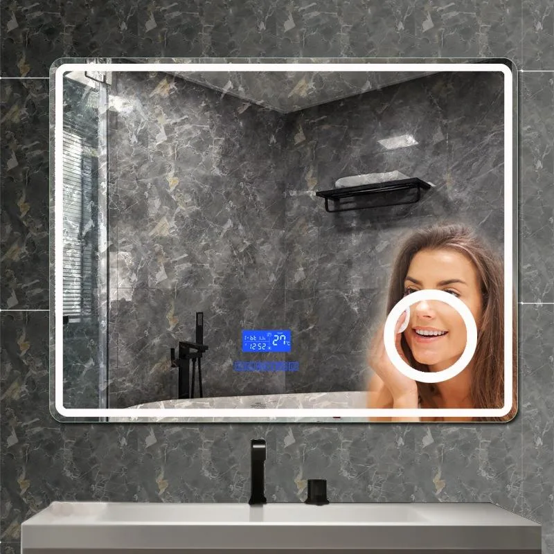 Wholesale Price Huge Rectangular LED Light Mirror Hotel Mirrors with Bluetooth Speaker