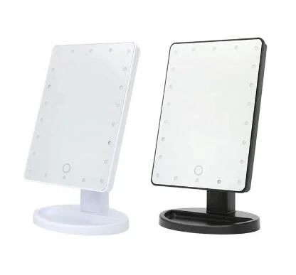 LED Plastic Adjustable Desktop Makeup Cosmetic Mirror