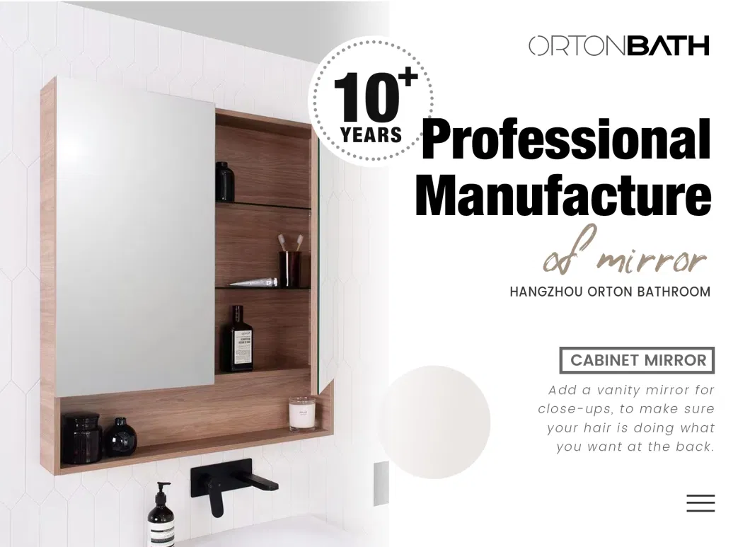 Ortonbath Medicine Cabinets Wall Mirror, Mirror with Shelf, Hidden Mirror Cabinet, Wall-Mounted Storage Cabinet, Dressing Table Objective Lens Box