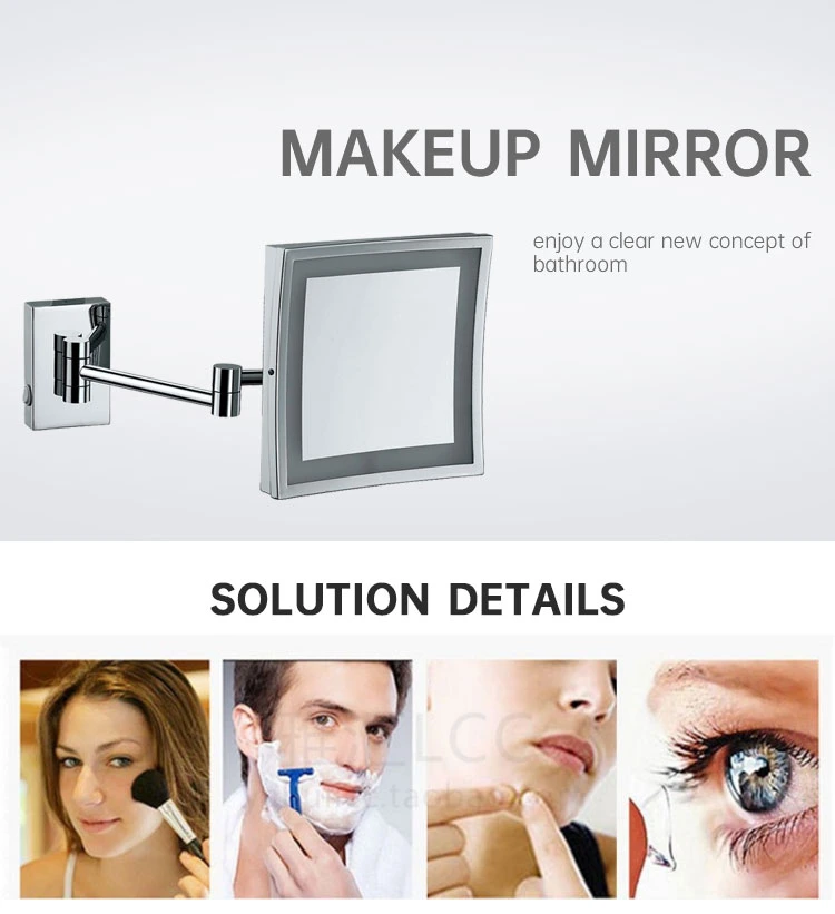 Swallow Cosmetic Makeup 5X LED Light Wall Mounted Magnifying Mirror