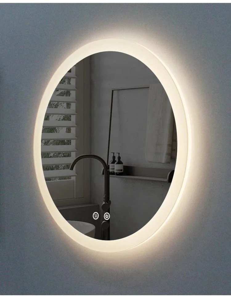 Smart Glass Vanity Furniture LED Acrylic Spotlight Mirror Defogger LED Light Mirror Bathroom Wall Mirror with Lights