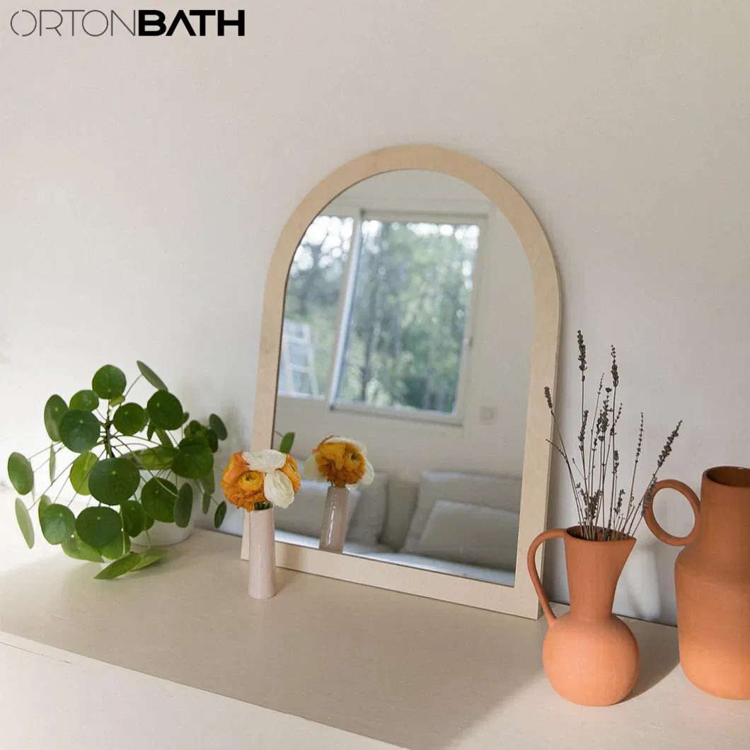 Ortonbath Arched Wooden Framed Arched Wall Mirror, Vanity Mirror, for Bathroom, Bedroom, Entryway, Modern &amp; Contemporary Arch Top Wall Mirror