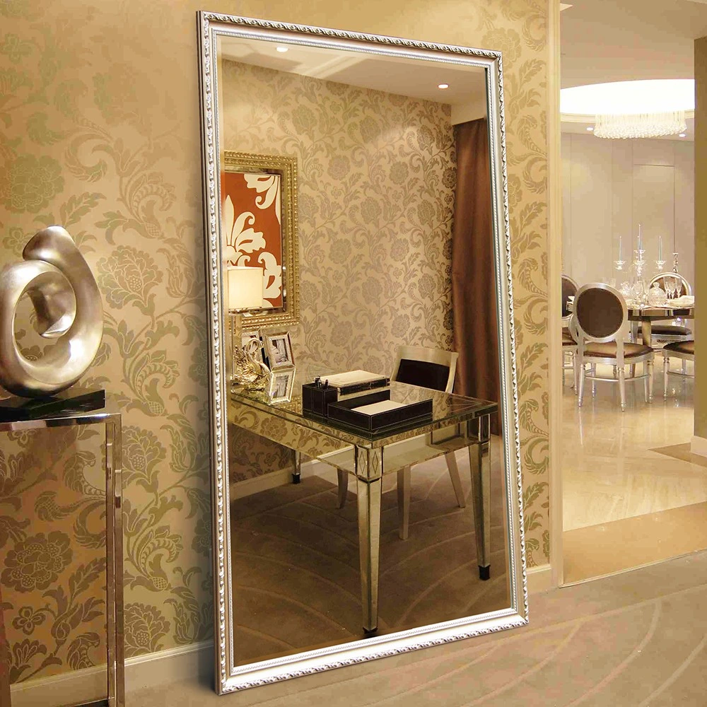 Hot Sale Rectangular Framed Anti-Explosion Floor Full Length Standing Mirror