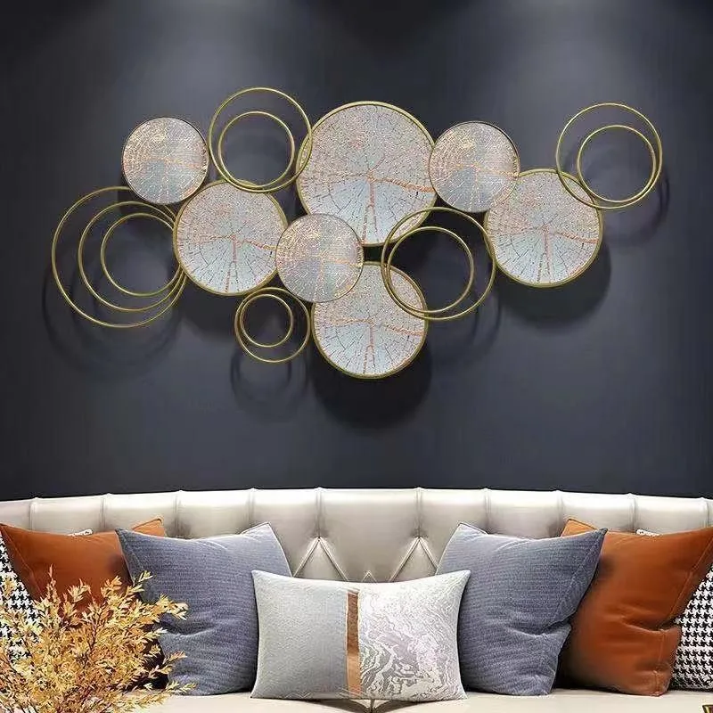 Fashion Design Nordic Wall Hanging Living Room Wall Decoration Restaurant Mirror Metal Wall Art