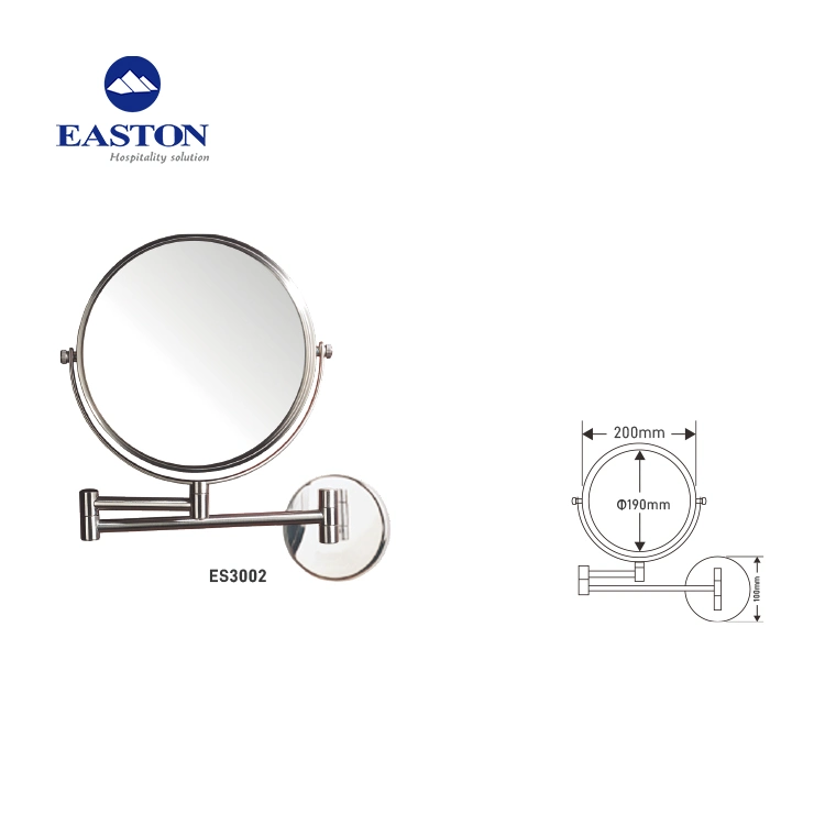 Hot Hotel Bathroom Wall-Mounted Magnifying Mirror with LED Light