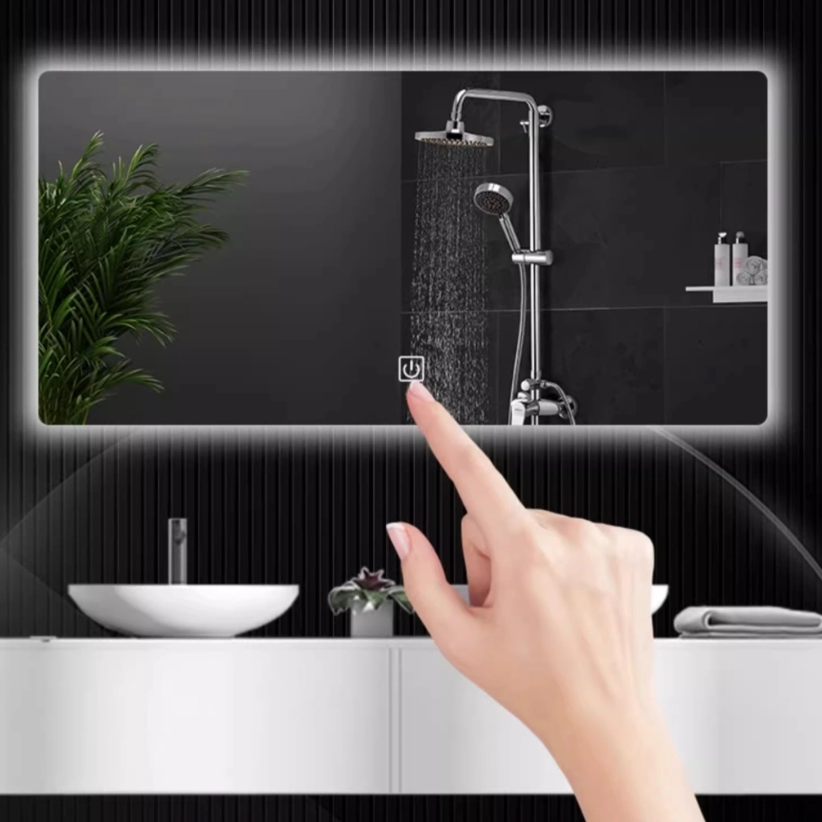 Modern Home Furniture Bathroom Accessory LED Anti-Fog Dimmable Large Wall Mirror