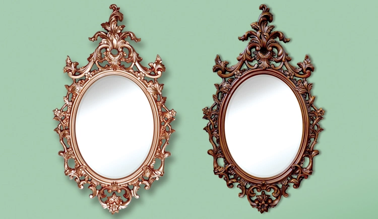 Banruo Customized Ornate PU Mirror Frame for Bathroom Decoration