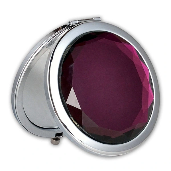 Hot Sale Portable Round Folded Compact Mirrors Rose Gold Silver Plated Pocket Making up Mirror for Gift