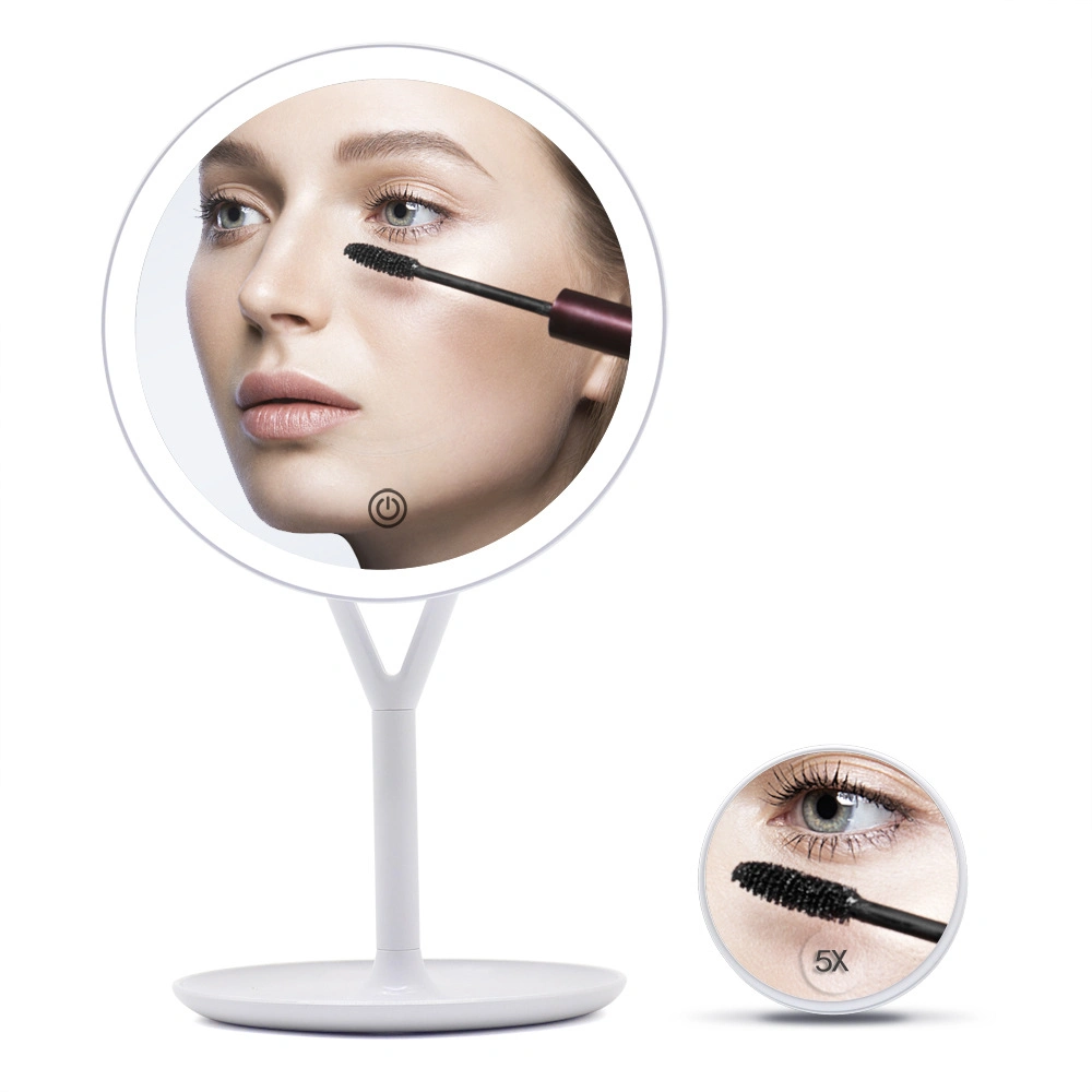 USB Charging Smart Desktop LED 5X Magnification Makeup Mirror