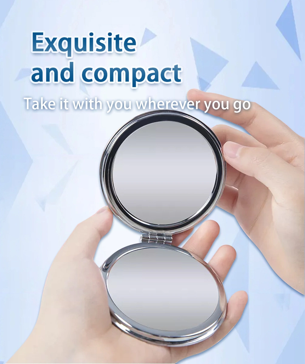 Handheld Magnifying Portable Round Mini Travel Makeup Cosmetic Purse Pocket Mirror