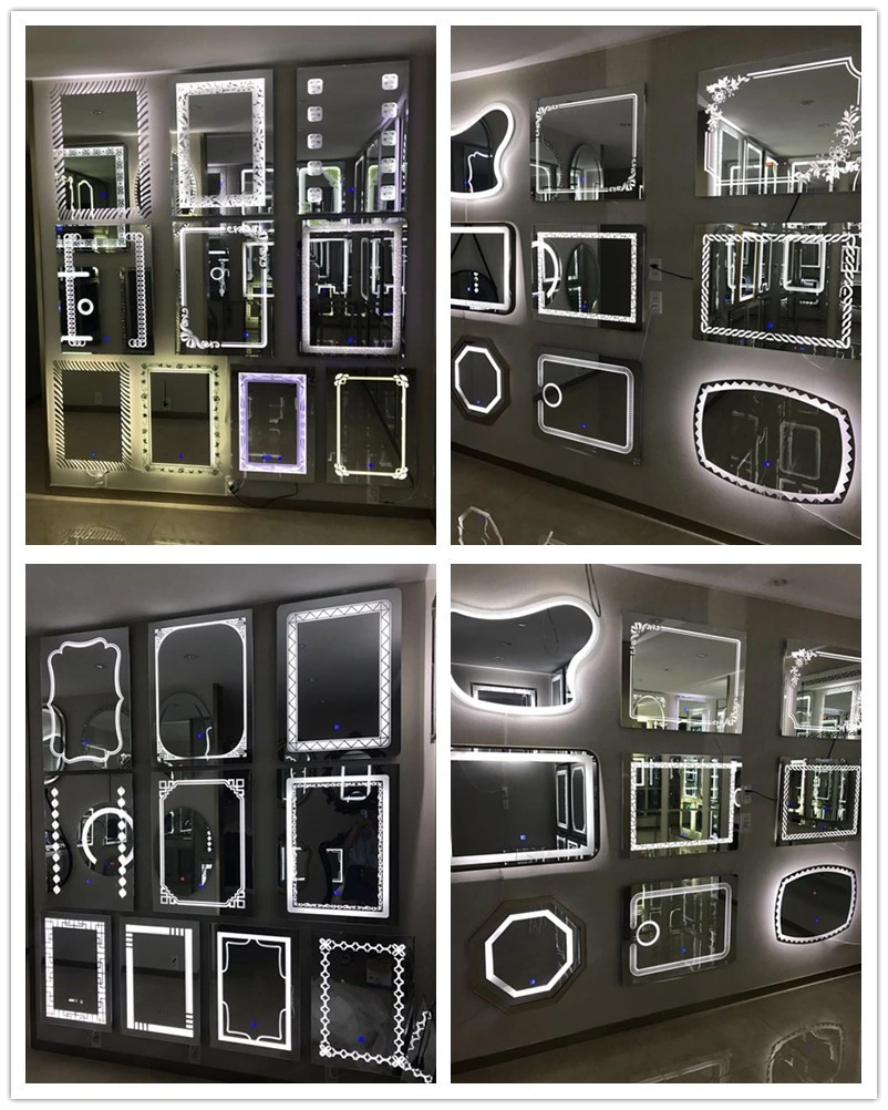 Aluminium Hotel Bathroom New Product Home Wall Mirror Makeup Light Glass Silver Toilet LED Mirror