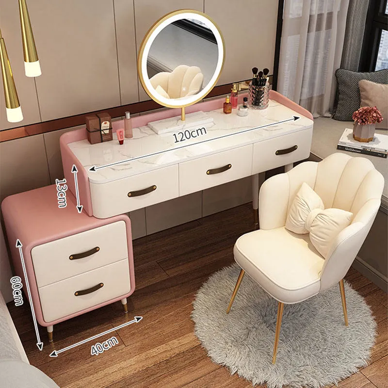 Three LED Light Mirror Makeup Vanities with Intelligent Touch Switching Vanity Mirror with Lights Vanity Dresser