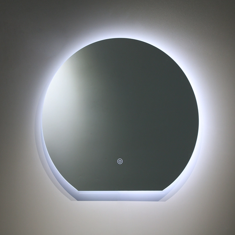 Wall Mounted Round Metal Frame PVC Back Frame Defog LED Bathroom Smart Mirror with Lights