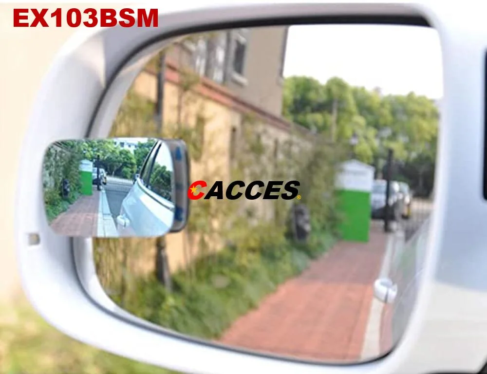 Cacces 2PC Universal Blu-Ray Auto Blind Spot Car Mirror Adjustable Wide Angle Side Rearview Blind Spot Mirror, Super HD Frameless Convex Square Rear View Mirror