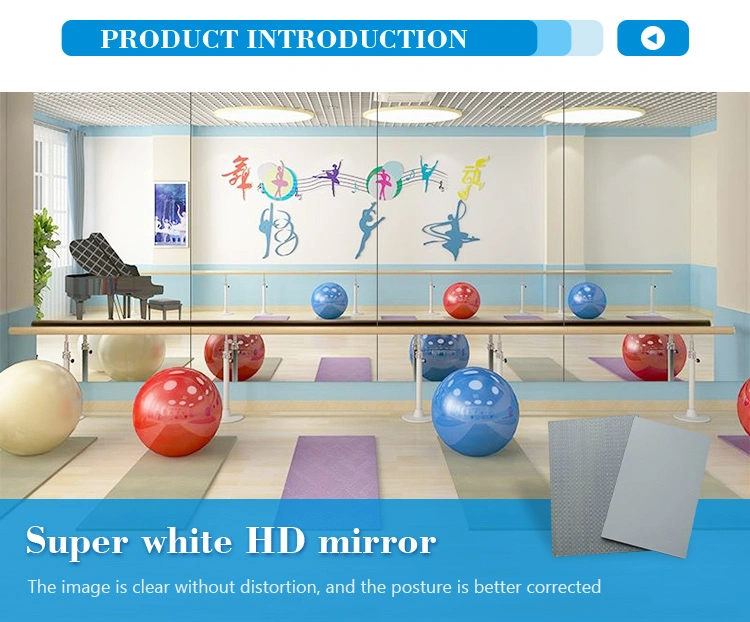 Home Oversized Full-Body Floor-to-Ceiling Mirror Wall Self-Adhesive Wall Decoration Gym Dance Safety Mirror