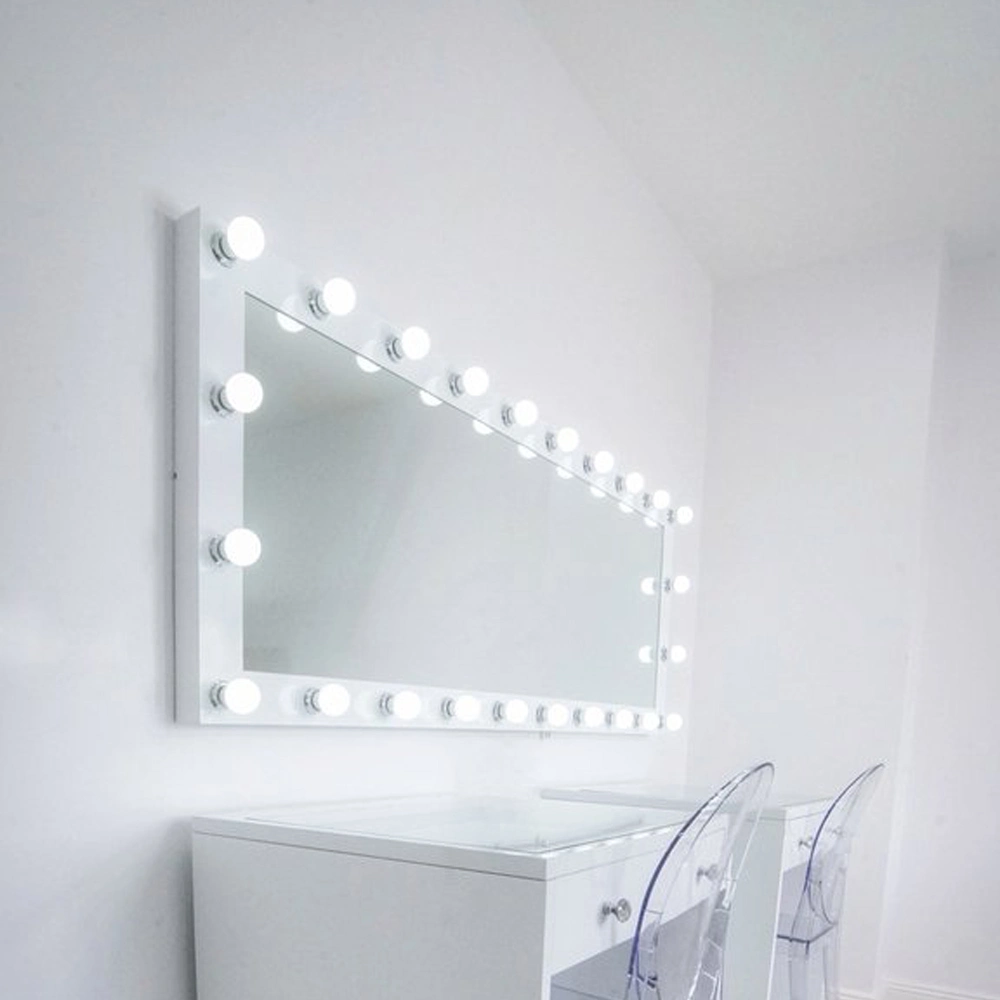 Large Size Full Length Stand LED Lighted Hollywood Style Salon Makeup Mirror with Bulbs