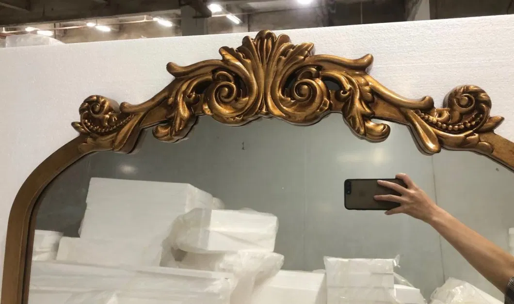 Luxury Salon Usage and Decorative Decor PU Mirror with Frame