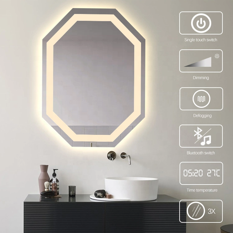 High Quality Luxury Bathroom LED Mirror LED Bathroom Mirror LED Compact Makeup Mirror Standing LED Mirror