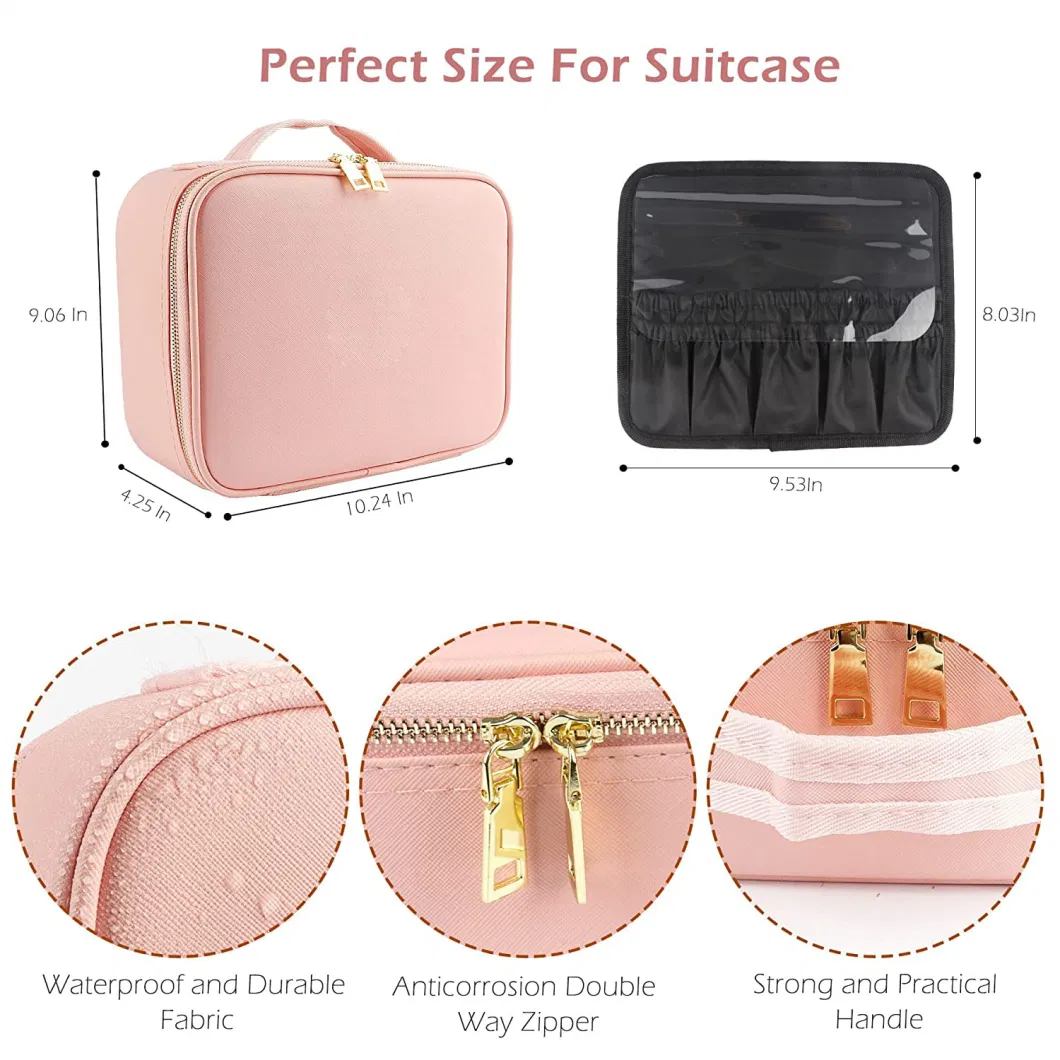 Amazon Festive Gifts Lady Handheld Rechargeable Cosmetic Bag LED Mirror