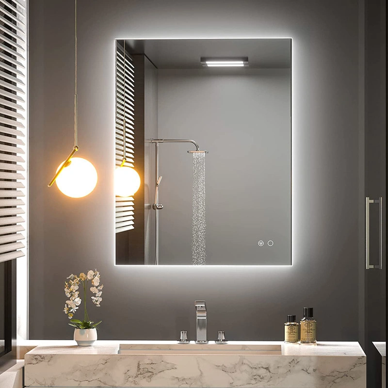 Home Wall Mounted Frameless Vanity Rectangular Decoration Full Length Smart LED Bathroom Mirror