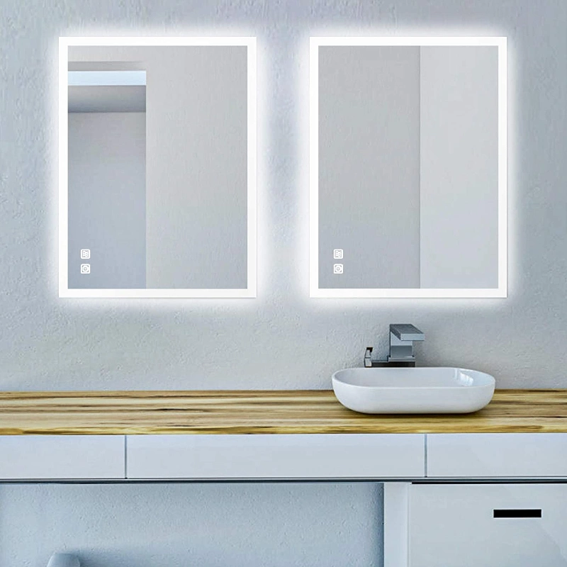 Smart LED Mirror Metal Frame Circle Mounted Bathroom Mirrors