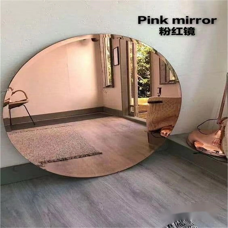 Irregular Shaped Mirror Standing Floor Home Cream Color Large Mirror