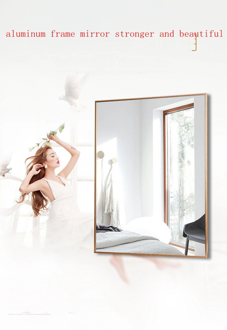 Silver Golden Aluminum Metal Frame Styling LED Bath Room Smart Mirror