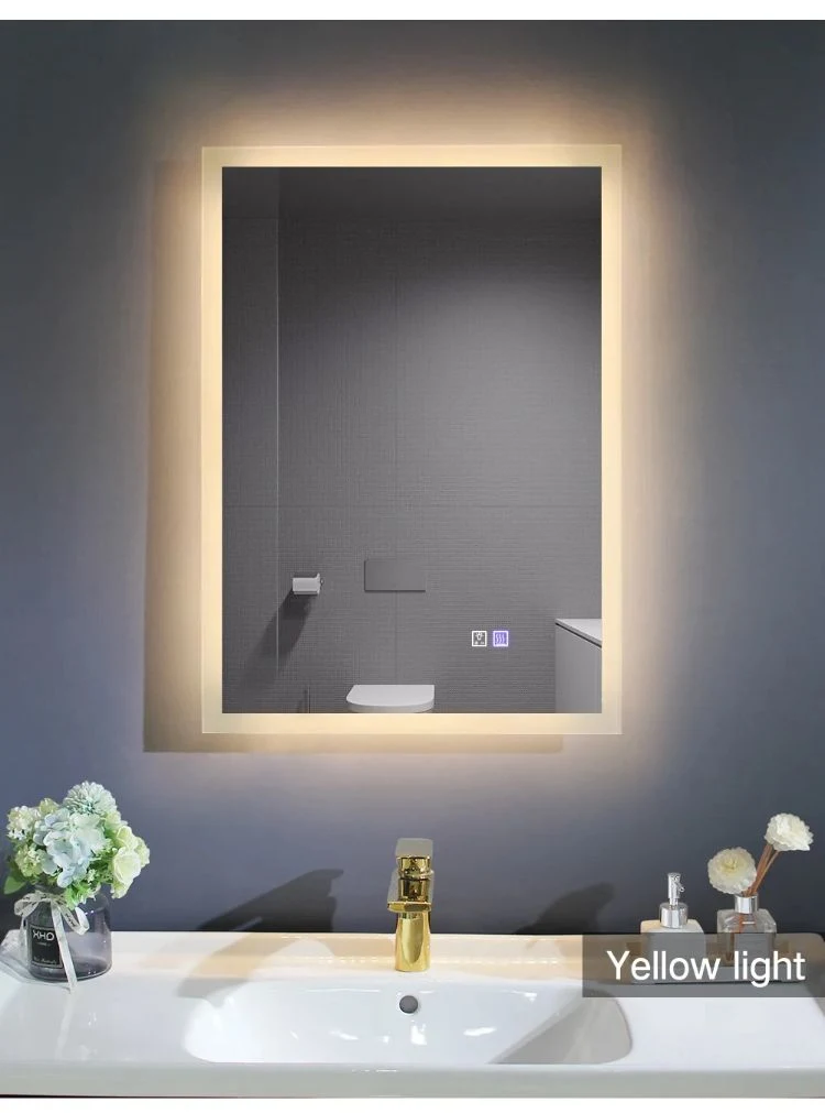 LED Square Smart Bathroom Mirror with 10X Magnifying